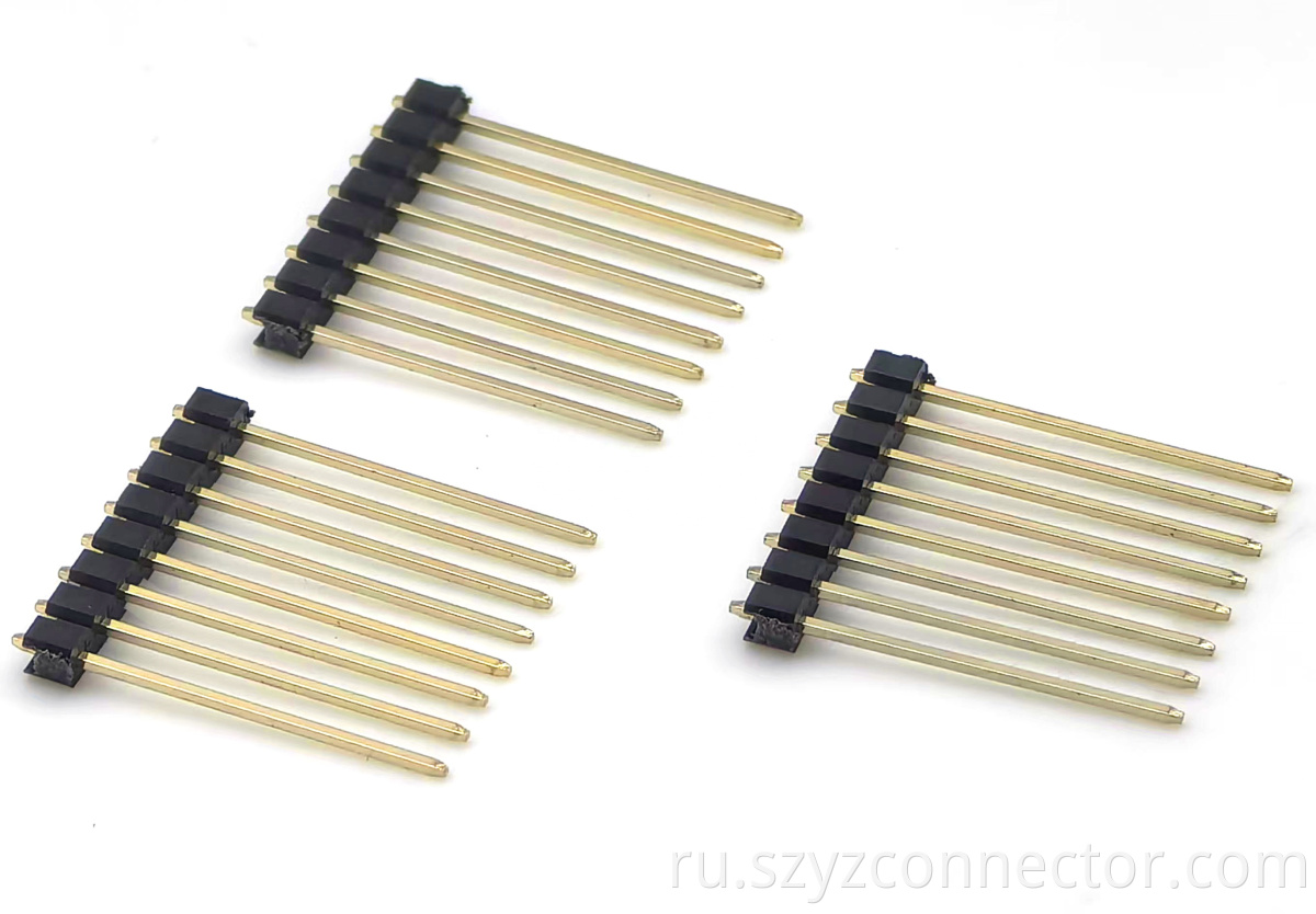 2.54mm Pitch Pin Header Connector Single Row Straight H2.0mm 1*8P